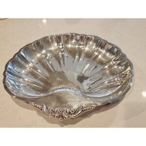 Poole 369 Georgian Footed Clam Serving Dish 12"x11" American Sterling Silver